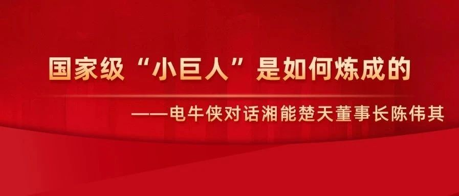 國家級(jí)“小巨人”是如何煉成的 ——電牛俠對(duì)話湘能楚天董事長陳偉其
